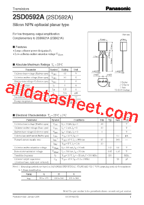 2SD0592A型号图片