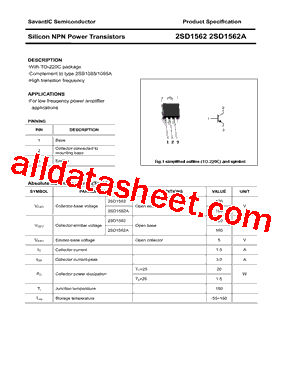 2SD1562A型号图片