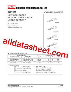 2SD1691G-X-T60-K型号图片