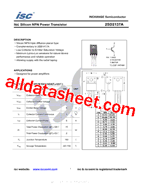 2SD2137A型号图片