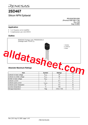 2SD467BTZ-E型号图片