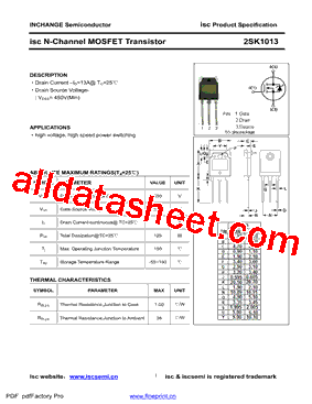 2SK1013型号图片