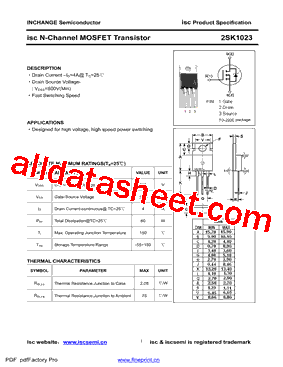 2SK1023型号图片