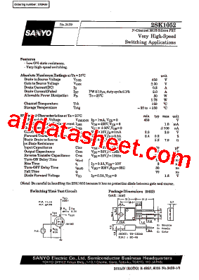 2SK1052型号图片