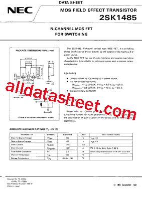 2SK1485型号图片