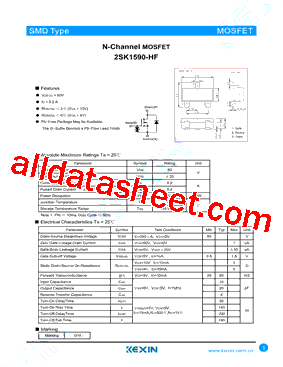 2SK1590-HF-3型号图片