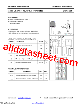 2SK1650型号图片