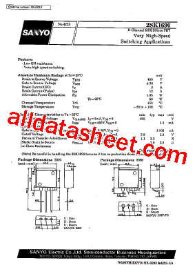 2SK1690型号图片