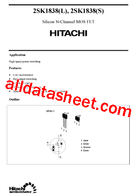 2SK1838S型号图片