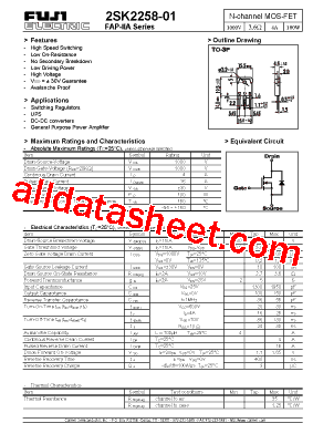 2SK2258-01型号图片