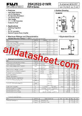 2SK2522-01MR型号图片