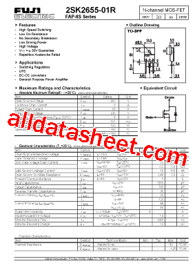 2SK2655-01R型号图片