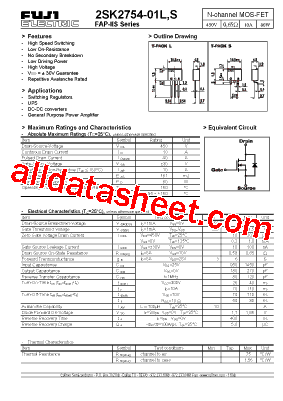 2SK2754-01L型号图片