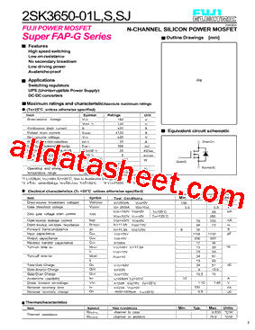 2SK3650-01L型号图片