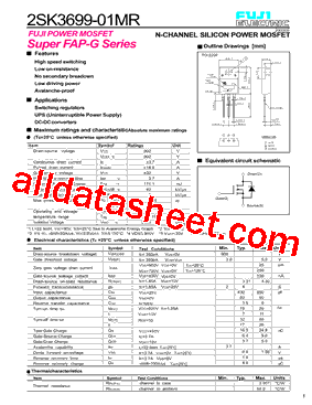 2SK3699-01MR型号图片