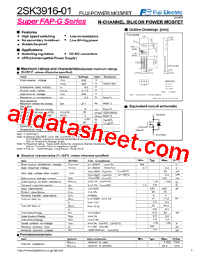 2SK3916-01型号图片