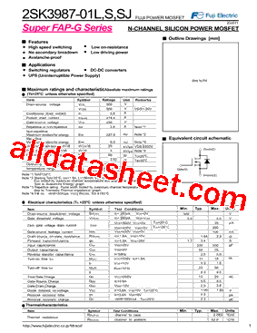 2SK3987-01L型号图片