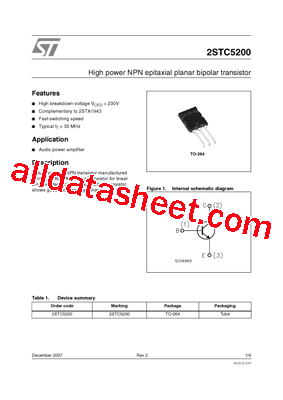 2STC5200型号图片