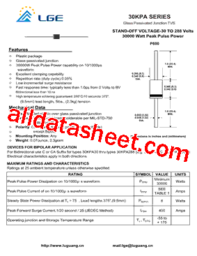 30KPA258A型号图片