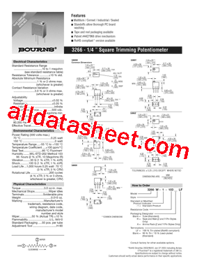 3266P-1-105ALF型号图片