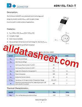 40N15L-TA3-T型号图片