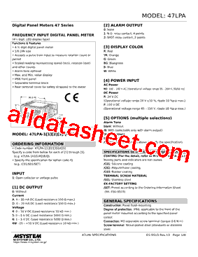 47LPA-100B-R型号图片
