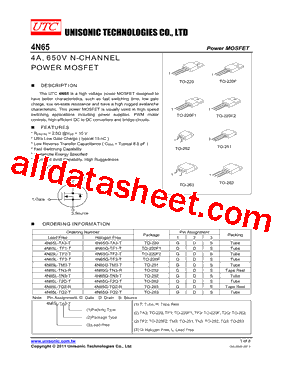 4N65G-TF1-T型号图片