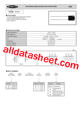50H2D102JTV型号图片