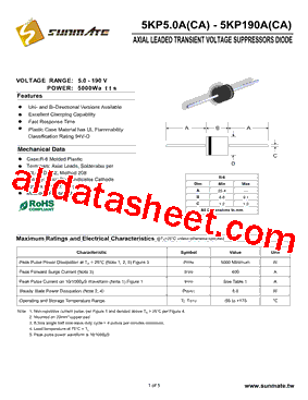 5KP5.0A_15型号图片