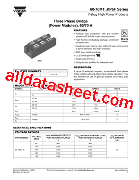 60MT160KPBF型号图片