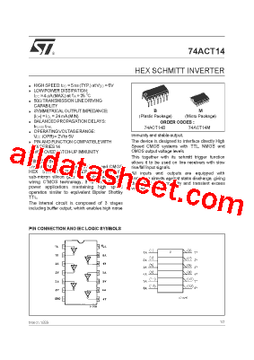 74ACT14B型号图片