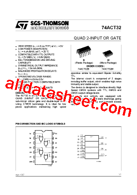 74ACT32B型号图片