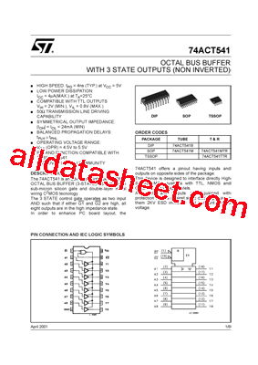 74ACT541MTCX型号图片