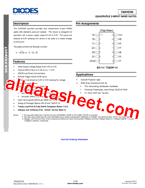 74AHC00T14-13型号图片
