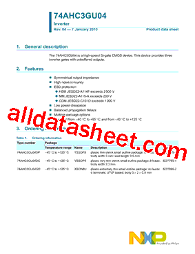 74AHC3GU04DC型号图片