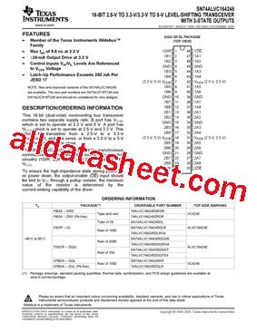 74ALVC164245DGGTG4型号图片