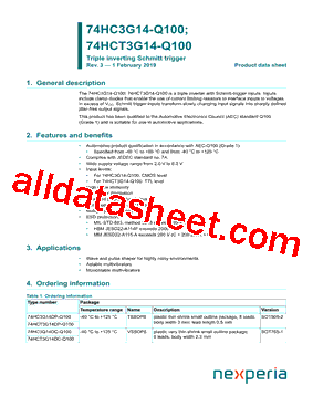 74HCT3G14DC-Q100型号图片