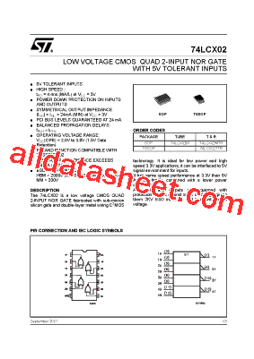 74LCX02TTR型号图片