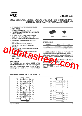 74LCX240TTR型号图片