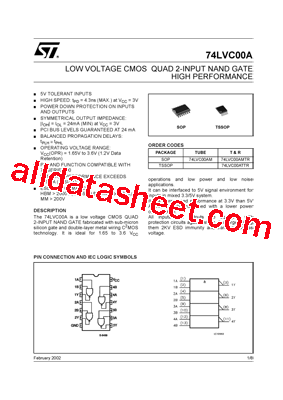 74LVC00AM型号图片