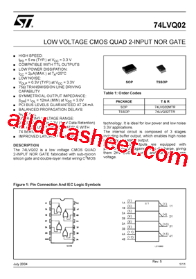 74LVQ02TTR型号图片