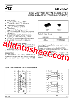 74LVQ240TTR型号图片