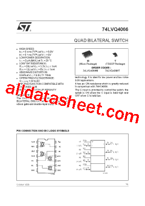 74LVQ4066T型号图片