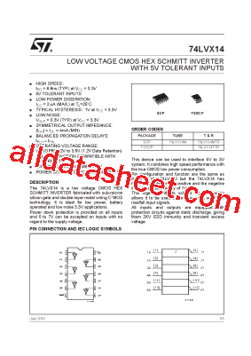 74LVX14MTR型号图片