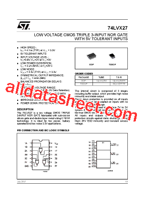 74LVX27M型号图片