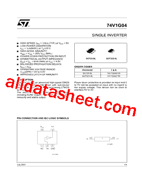 74V1G04_07型号图片