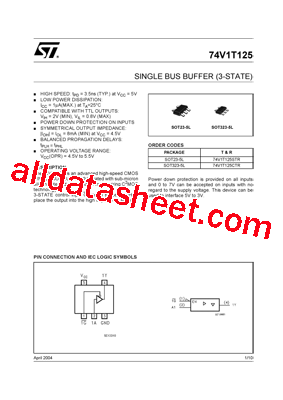 74V1T125CTR型号图片