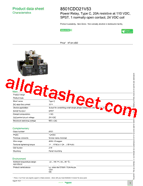 8501CDO21V53型号图片