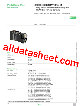 8501XO00XTD1V02Y414型号图片