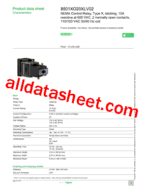 8501XO20XLV02型号图片